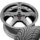 17 Cobra Style 4 Lug Deep Dish Chrome Wheels 17x8 Rims Fit Mustang®
