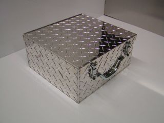 ALUMINUM BOX TOOL BOX GUN CASE STORAGE BOX CRAFT BOX DIAMOND PLATE 