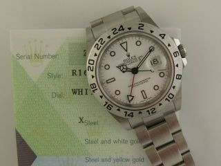Rolex Explorer II 16570 Z serial White Dial Watch