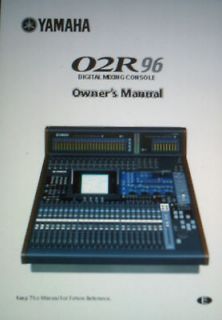 YAMAHA 02R96 DIGI MIXING CONSOLE OWNERS MANUAL BOUND E