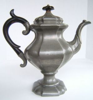 James Dixon & Sons Antique English Pewter Coffee Pot