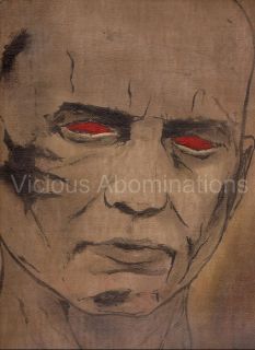Horror Print Tormented Alexander X Zombie Demonic Haunted Eyes 