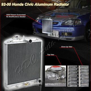 Aluminum Dual Core Manual Transmission Racing Radiator (Fits: Honda)