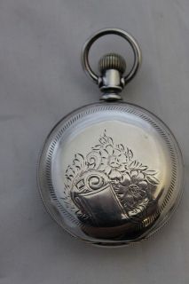 1881 Waltham Vintage Pocket Watch A3832 Silver Fahys Coin Antique 