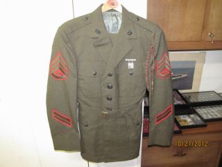 Vietnam era USMC US Marine Corps tropical green uniform jacket coat 