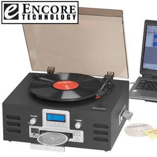 Encore 6 in 1 Stereo CD plyr, Turntable AM/FM, Cass, AUX, Record USB 