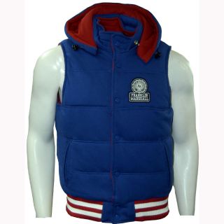 Franklin and Marshall Reversible Varsity Gillet in Brooklyn Blue