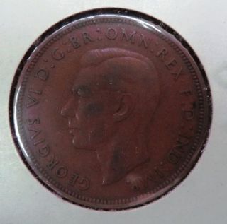Great Britain 1938 George VI One Penny Coin OLD
