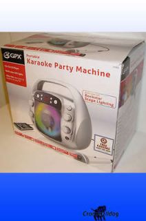 GPX   Party Machine CD+G Karaoke System w/ Red LED Display Lights 