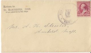 Highland Park Connecticut Fancy Cancel Star 5/8/1891 letter about the 