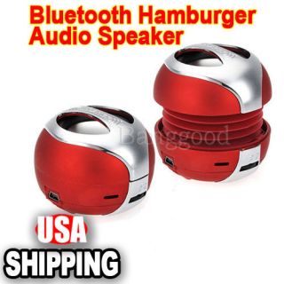 Bluetooth Portable Hamburger Stereo Speaker for Laptop PC  iPod 