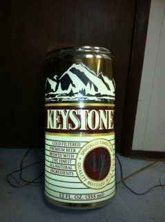 KEYSTONE BEER CAN Lighted Bar Sign not neon