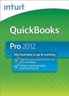 NEW QUICK BOOKS PRO 2012 Full US Retail Edition Quickbooks Single 