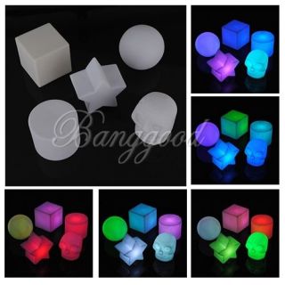 Mini Cute 5 Shape 7 Color Changing Led Night Light Lamp For Wedding 