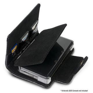 Leather Cradle Case & Cartridge Holder for Nintendo 3DS