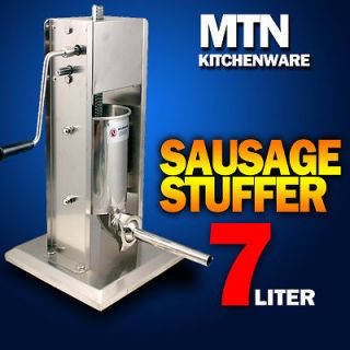 New MTN Commercial Deluxe Stainless Steel Sausage Stuffer 7L 20 Lbs 