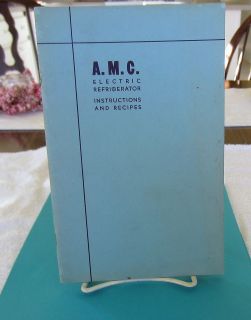AMC ELECTRIC REFRIGERATOR MANUAL 1950s VINTAGE CLEAN