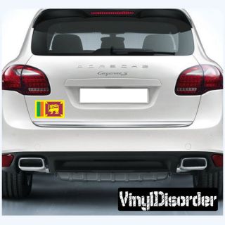 Sri lanka Flag Full color Digital Wall or Car Vinyl Decal Sticker