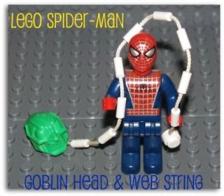 LEGO JUNIOR SPIDER MAN,WEB STRING,GOBBLIN HEAD NEW