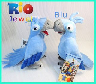   Plush Toy Blu Jewel 2x Macaw Parrot Figure Stuffed Animal Doll