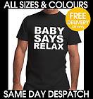 BABY SAYS RELAX NOT FRANKIE BABY GROW VEST Mens T Shirt – SAMEDAY 