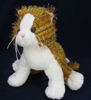 Webkinz Striped Plush stuffed Alley Cat No Code EUC HM042 Orange and 