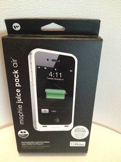 Iphone 4 and 4s 1500 mah battery Mophie juice pack air white   Brand 