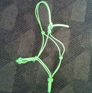 Average Horse Size Lime Green Halter That Fits Clinton Anderson Method