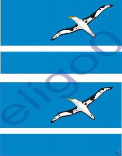 MIDWAY ISLANDS 2x State Flag bumper stickers decals USA