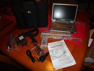 MUSTEK PL510 PORTABLE DVD PLAYER 10 WITH CASE RECHARGEABLE BATTERY 