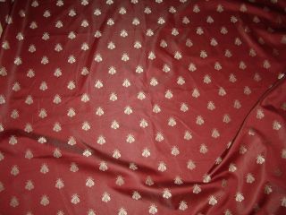 IMPERIAL RED NAPOLEON BEE DAMASK FABRIC!! 10 YDS! BREATHTAKING!!