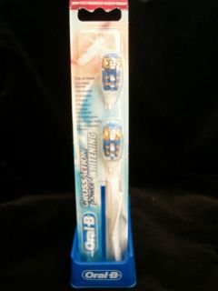 ORAL B CROSS ACTION WHITENING 2 BRUSH HEADS, FREE POST, CHEAPEST ON 