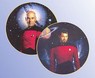Picard/Riker Star TrekNext Generation Mini Plate Set