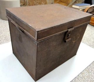 antique KREAMER BREAD BOX tin LATCH LID w/handles★