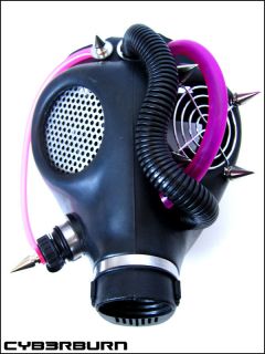 Orion Full Face Gas Mask Cyber Rave Goth Burning Halloween Man 