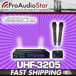   UHF 3205 Dual Wireless Microphone System UHF3205 mic PROAUDIOSTAR