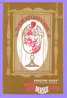 Proctor Silex Churn Hand Crank Ice Cream Maker Booklet