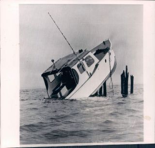 1962 Raritan Bay New Jersey Cabin Cruiser of Leroy White on Pilings 