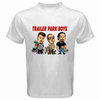 Trailer Park Boys Animated Cartoon Mens White T Shirt Size S M L XL 