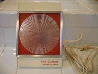 Vintage RED Salton Automatic Food Warmer Coffee Hotplate NIB Glass 