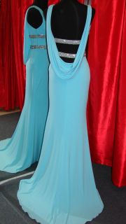 JOVANI EVENING DRESS LIGHT BLUE COLOR size 6. #506007 RETAIL $559 
