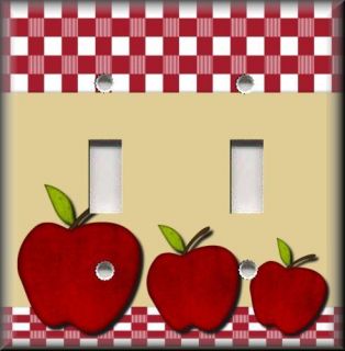 Light Switch Plate Cover   Red Apples   Kitchen Decor