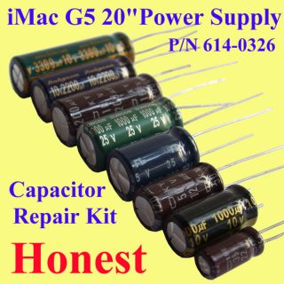 Apple iMac G5 20Power Supply P/N 614 0326 Capacitor Repair Kit x11pcs 