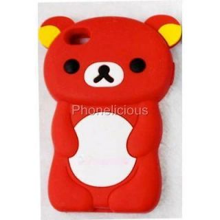 Ipod Touch 4 8G 16G 32G 4TH Generation GEL SKIN CASE Cover RED BEAR 