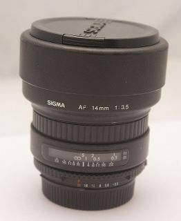 SIGMA FOR NIKON AF 14mm 1  F3.5 Wide Angle lens. MADE IN JAPAN 