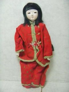 Antique Japanese Gofun Ichimatsu Festival Doll 8 inch Original Silk 