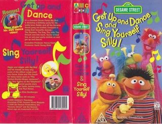 SESAME STREET ~GET UP AND DANCE AND SING YOURSELF SILLY~VHS PAL VIDEO~