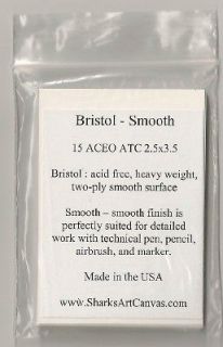 15 ACEO ATC Art Trading Cards 2.5x3.5 Artist Bristol Smooth 2ply