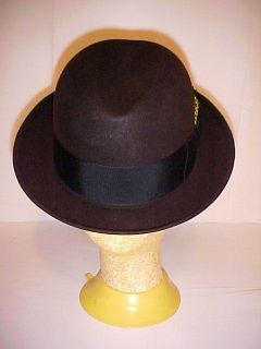 Vintage 1940s Stetson Sovereign Twenty Homburg Mens Hat excellent 