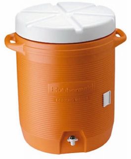 Rubbermaid 10 Gallon Safety Orange Water Cooler With Spigot
